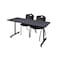 Kobe Rectangle Kobe Trng Table, w/2M Stack Chairs, 66x30", 66" W, 29" H, Laminate Top, Gray MKTRCT6630GY47BK - alternate 1
